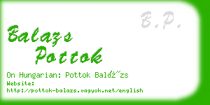 balazs pottok business card